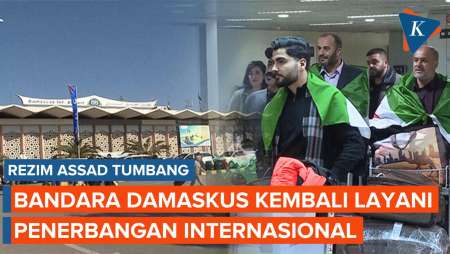 Momen Bandara Damaskus Perdana Layani Penerbangan Internasional sejak Assad Tumbang