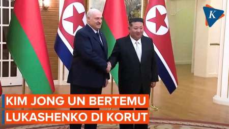 Potret Pertemuan Hangat Kim Jong Un dan Presiden Belarus Lukashenko di Korea Utara