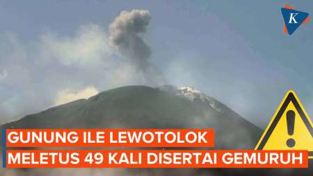 Gunung Ile Lewotolok Meletus 49 Kali Ciptakan Kolom Abu Setinggi 200 Meter