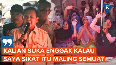 Di Tengah Pengungsi Banjir Pariaman, Prabowo Janji Berantas Maling Negara