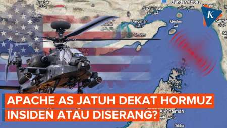 Apache AS Jatuh Di Selat Hormuz, Pertama Sejak Perang Iran Pecah