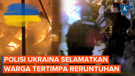 Aksi Heroik Polisi Ukraina Selamatkan Korban Serangan Rusia di Odessa