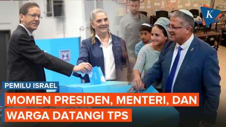 Momen Presiden Hingga Warga Datangi Tempat Pemungutan Suara Pemilu Israel