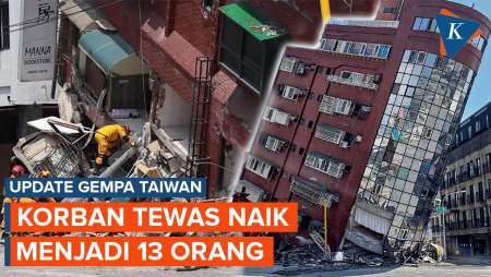 Korban Tewas Gempa Dahsyat Taiwan Meningkat Jadi 13 Orang