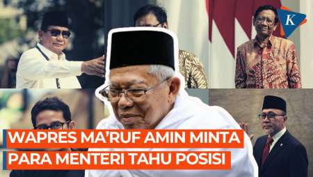 Pesan Wapres Ma'ruf Amin Kepada Menteri Jokowi: Posisikan Diri Dengan Tepat
