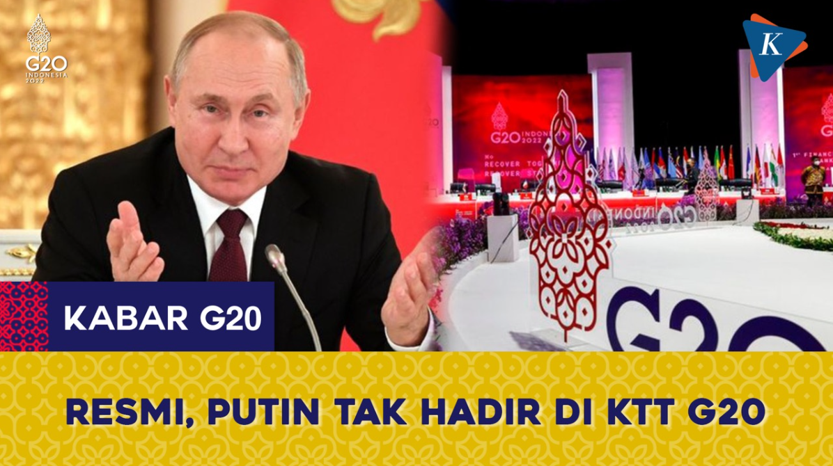 Putin Dipastikan Tak Hadir di KTT G20, Rusia Diwakili Menlu Sergei Lavrov