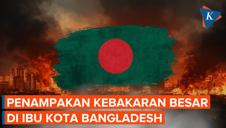 Penampakan Kebakaran Ludeskan Permukiman Kumuh Di Bangladesh