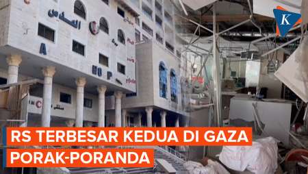 Penampakan Rumah Sakit Al Quds yang Porak-poranda Usai Diserang Israel