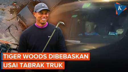 Sempat Ditangkap, Tiger Woods Bebas Usai Tabrak Truk Karena Diduga Mabuk