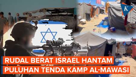 Rudal Israel Hantam Tenda Pengungsian di Kamp Al-Mawasi Gaza