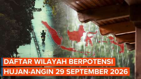 BMKG Peringatkan Potensi Hujan Lebat Besok 29 September 2026, Ini Wilayahnya