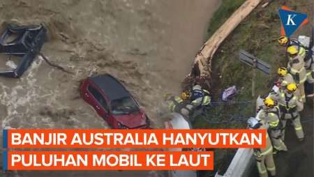 Mobil-mobil Hanyut Ke Laut Saat Banjir Bandang Menerjang Victoria Australia