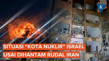 Penampakan Kerusakan "Kota Nuklir" Israel Dihantam Rudal Iran