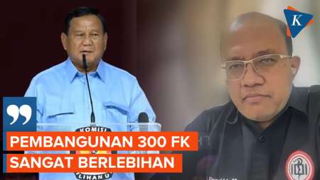 IDI Anggap Program Prabowo Berlebihan, Bangun 300 FK Bisa Buat Pengangguran Intelektual