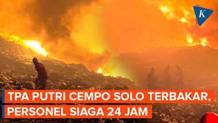 TPA Putri Cempo Solo Terbakar, Damkar Dikerahkan, Pemadaman Masih Berlangsung