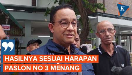 Pose 3 Jari Usai Pramono-Rano Unggul di TPS Rumahnya, Anies: Semoga di TPS Lain Sama