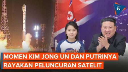  Kim Jong Un dan Putrinya Rayakan Satelit Mata-mata yang Berhasil Mengorbit 