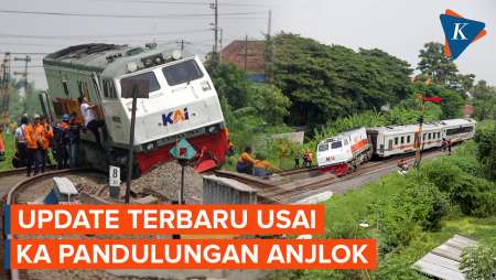 KA Pandalungan Tujuan Jember Anjlok di Stasiun Tanggulangin Sidoarjo