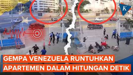 Detik-detik Gempa Venezuela Runtuhkan Gedung Apartemen dalam Sekejap