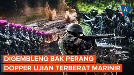 77 Hari Digembleng Ala Perang, Latihan Dopper Uji Nyali Calon Marinir