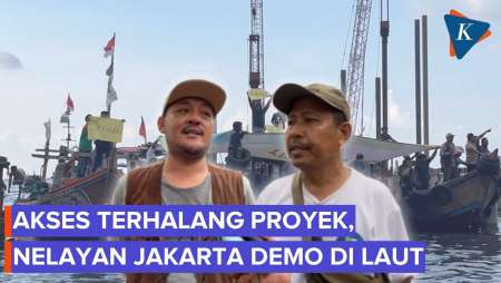 Nelayan Cilincing Demo di Tengah Laut, Protes Proyek Halangi Akses Kapal