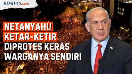 Pantauan Udara Puluhan Ribu Warga Israel  Protes Keras Netanyahu dan Ancam Mogok Nasional