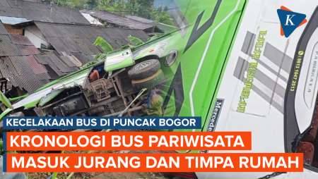 Kronologi Kecelakaan Bus Pariwisata Masuk Jurang hingga Timpa Rumah di Puncak Bogor