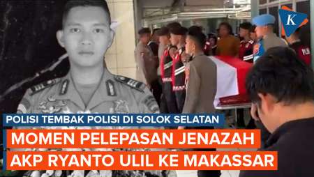 Momen Pelepasan Jenazah AKP Ryanto Ulil, Korban Penembakan Kabag Ops Polres Solok Selatan