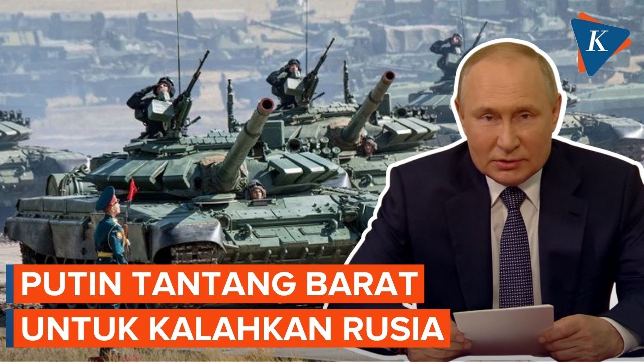 Putin Tantang Negara Barat untuk Kalahkan Rusia di Medan Perang