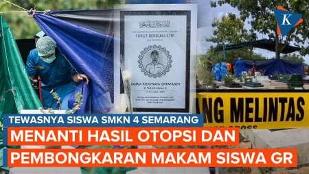 Makam Siswa SMK yang Tewas Ditembak Polisi Dibongkar