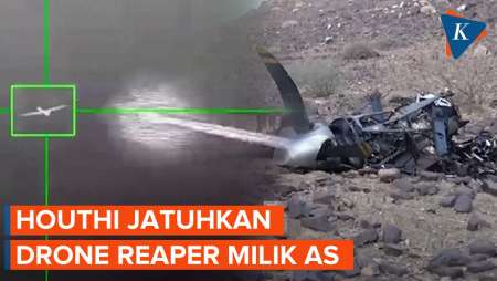Houthi Klaim Tembak Jatuh Drone MQ-9 Reaper AS di Yaman