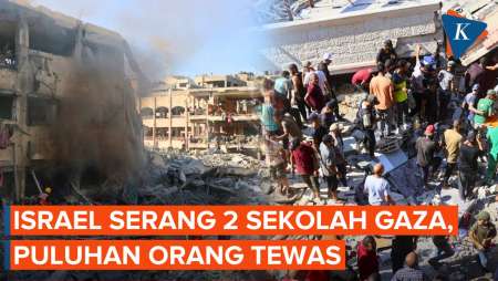 Penampakan 2 Sekolah di Gaza yang Hancur akibat Serangan Udara…