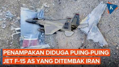 Penampakan Diduga Puing-puing Jet F-15 AS Yang Ditembak Iran