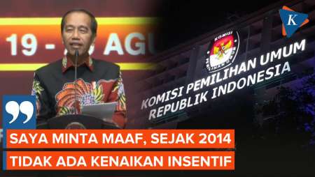 Jokowi Minta Maaf Tunjangan Insentif KPU Tidak Naik sejak 2014