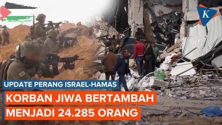 Jumlah Korban Warga Palestina yang Tewas di Gaza Hampir 25.000 Jiwa