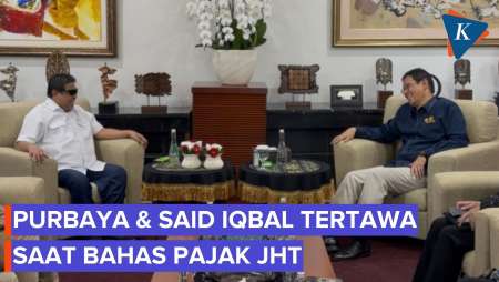 Momen Purbaya Tertawa Bersama Said Iqbal Saat Bahas Pajak JHT