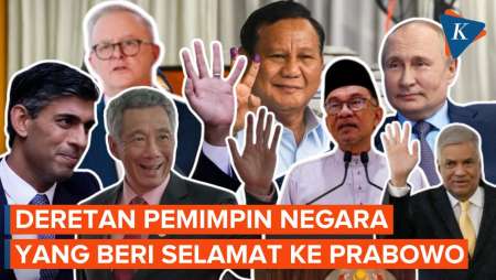 Para Pemimpin Negara Ucapkan Selamat ke Prabowo di Tengah Penghitungan Suara