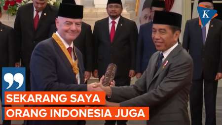 Kelakar Presiden FIFA Usai Dianugerahi Bintang Jasa: Saya Orang Indonesia Juga