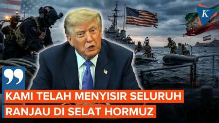 Trump Klaim AL AS "Sapu Bersih" Ranjau Laut Iran Di Selat Hormuz