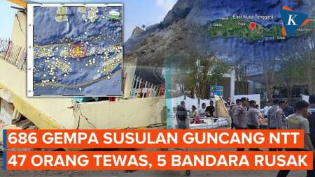 Update Gempa NTT: 47 Orang Meninggal, 5 Bandara Rusak, 686 Gempa Susulan