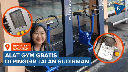 Cobain Sepeda Statis di Halte Bus Sudirman, Praktis dan Seru!
