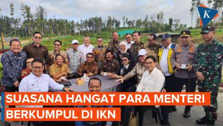 Potret Para Menteri Kumpul Jelang Sidang Kabinet Perdana di IKN