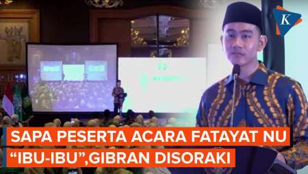 Momen Gibran Disoraki di Acara Fatayat NU, Gegara Sapa Peserta dengan Sebutan 