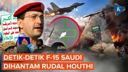 Detik-detik F-15 Eagle Saudi Ditembak Rudal Houthi Sampai Jatuh Terbakar