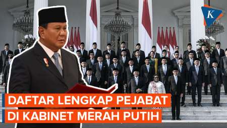 Daftar Lengkap 112 Pejabat Kabinet Merah Putih yang Dilantik Presiden Prabowo Subianto