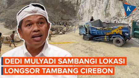 Dedi Mulyadi Datangi Lokasi Longsor Gunung Kuda Cirebon, Pastikan Tambang Ditutup Selamanya