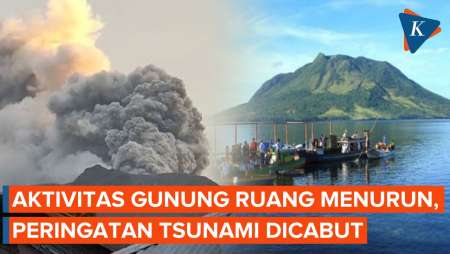 PVMBG Cabut Peringatan Risiko Tsunami Usai Aktivitas Erupsi Gunung Ruang Menurun