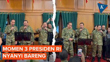 Prabowo, Jokowi, dan SBY Nyanyi Bareng di Akmil, Bawakan Lagu Tipe-X “Kamu Enggak Sendirian”