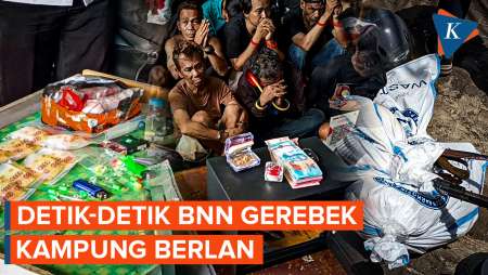 Momen BNN Gerebek Kampung Berlan Jakarta Timur