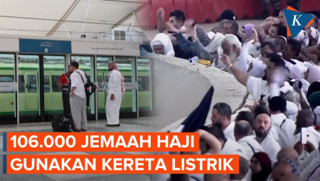 Melihat Kereta Listrik yang Antarkan Jemaah Haji Lempar Jumrah